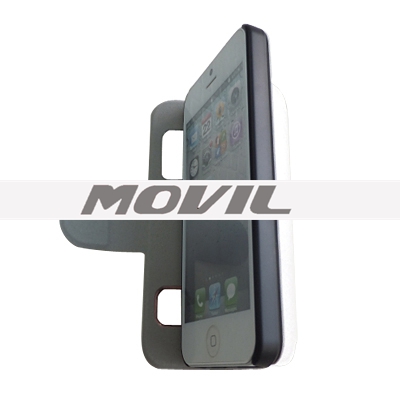 SCB-251 Flip case con  ventana de vista y soporte para Iphone 5 SCB-251-5